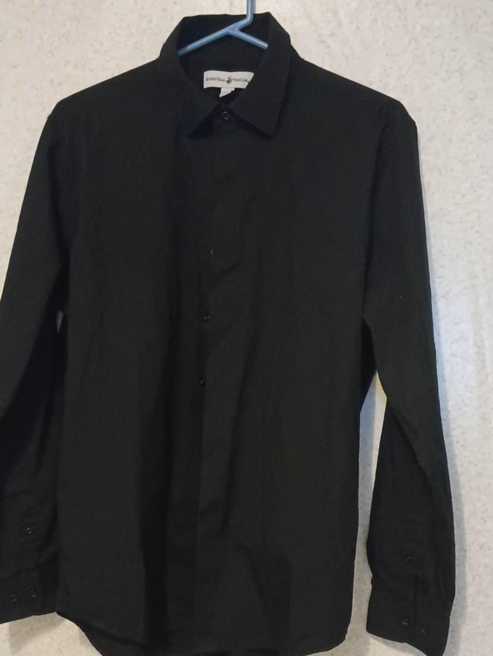 Beverly Hills Polo Club Black Men's Long Sleeve Dress Shirt